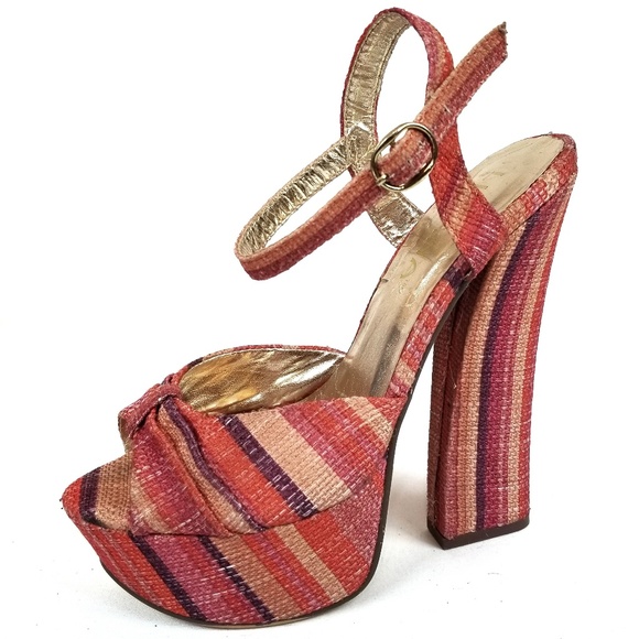 colorful platform heels